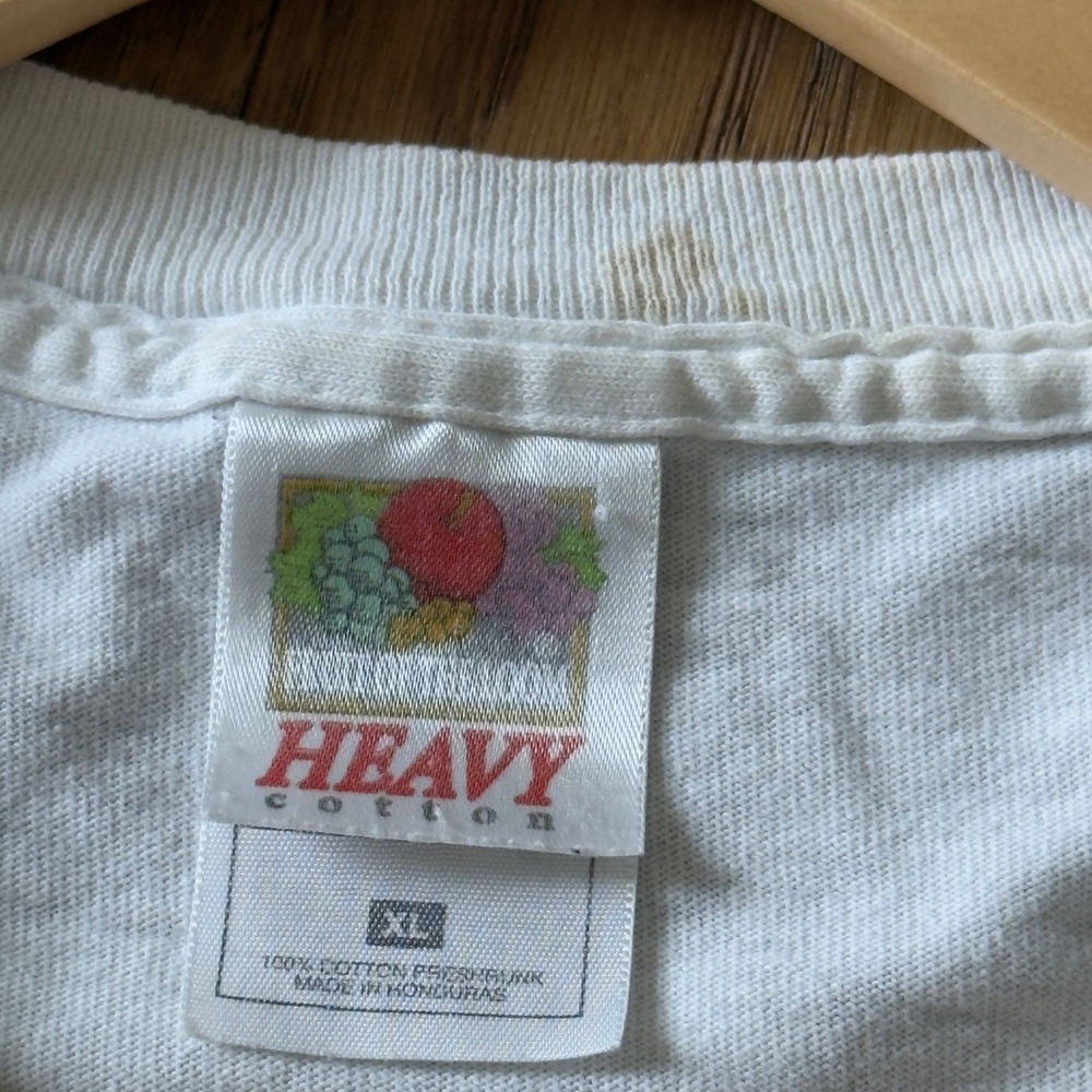 Mens Fruit of the Loom Waikiki Beach Hawaii Graphic T-Shirt XL White Vintage - Picture 3 of 6